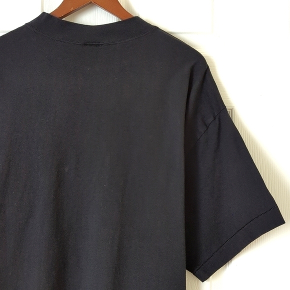 80's Vintage Halloween Scarecrow Pumpkins Short Sleeve Crewneck T-shirt Black L - Picture 10 of 10